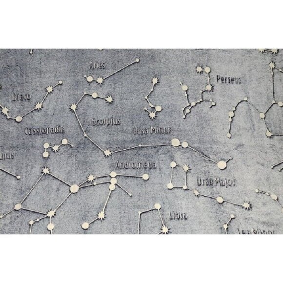 New Constellation Galaxy Glow in the Dark Plush Gift Throw Blanket Space Stars - Picture 1 of 4